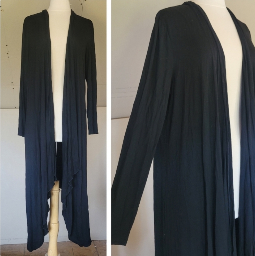 IN'VOLAND Long Black Cardigan | Womens XL